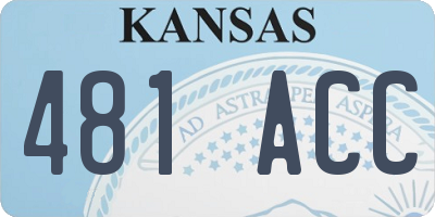 KS license plate 481ACC