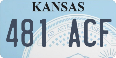 KS license plate 481ACF