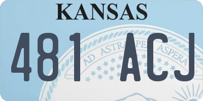 KS license plate 481ACJ