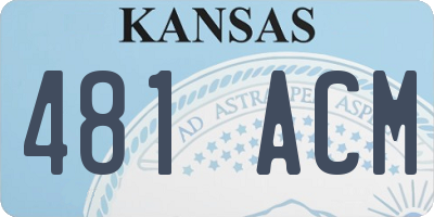 KS license plate 481ACM