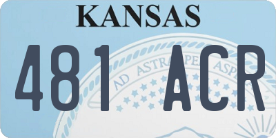 KS license plate 481ACR