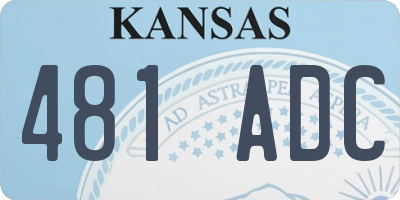 KS license plate 481ADC