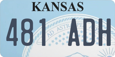 KS license plate 481ADH