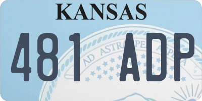 KS license plate 481ADP