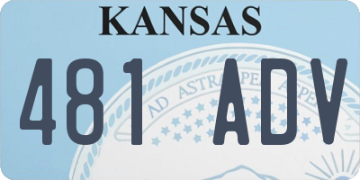 KS license plate 481ADV