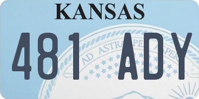 KS license plate 481ADY