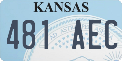 KS license plate 481AEC