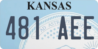 KS license plate 481AEE