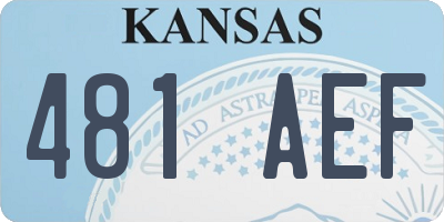KS license plate 481AEF