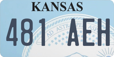 KS license plate 481AEH