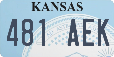 KS license plate 481AEK