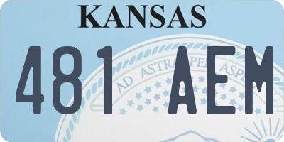 KS license plate 481AEM