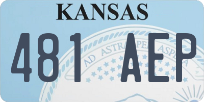 KS license plate 481AEP