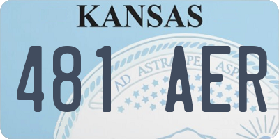 KS license plate 481AER
