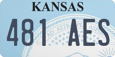 KS license plate 481AES