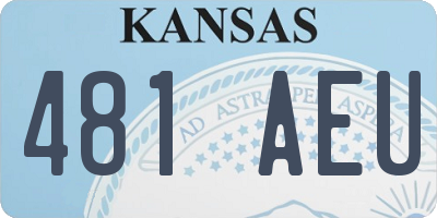 KS license plate 481AEU