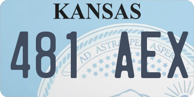KS license plate 481AEX