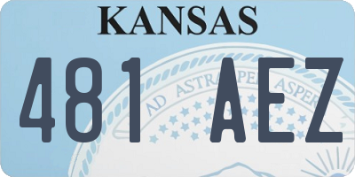 KS license plate 481AEZ