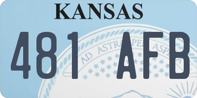 KS license plate 481AFB