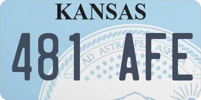 KS license plate 481AFE