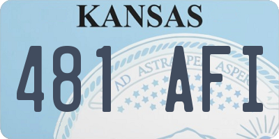 KS license plate 481AFI