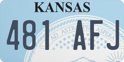 KS license plate 481AFJ