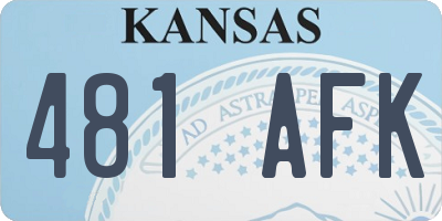 KS license plate 481AFK