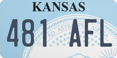 KS license plate 481AFL