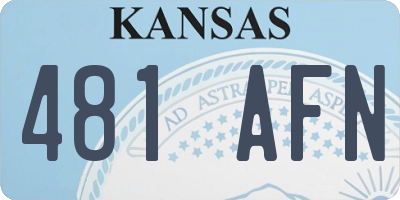 KS license plate 481AFN