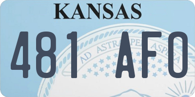 KS license plate 481AFO