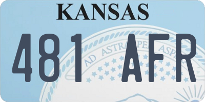 KS license plate 481AFR