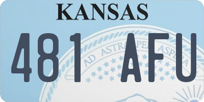 KS license plate 481AFU