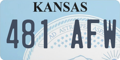 KS license plate 481AFW