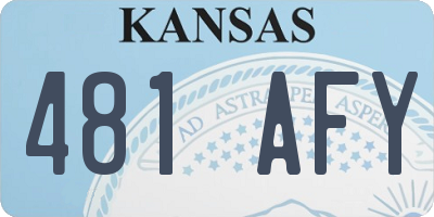 KS license plate 481AFY