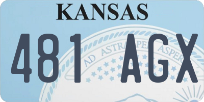 KS license plate 481AGX