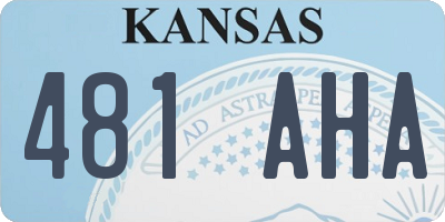 KS license plate 481AHA
