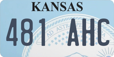 KS license plate 481AHC