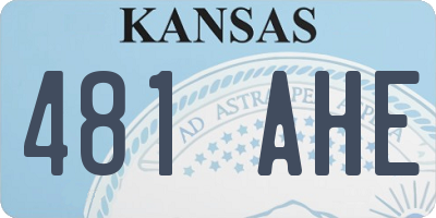 KS license plate 481AHE
