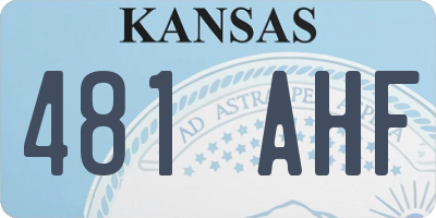 KS license plate 481AHF