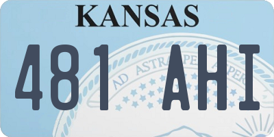 KS license plate 481AHI