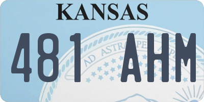 KS license plate 481AHM