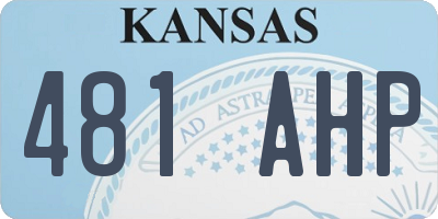 KS license plate 481AHP