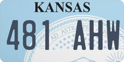 KS license plate 481AHW