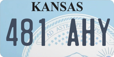KS license plate 481AHY