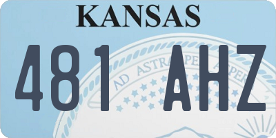 KS license plate 481AHZ