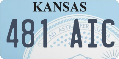 KS license plate 481AIC