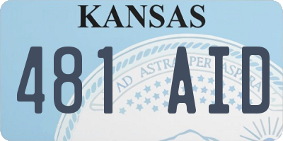 KS license plate 481AID