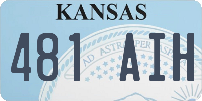 KS license plate 481AIH