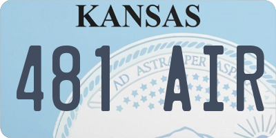 KS license plate 481AIR