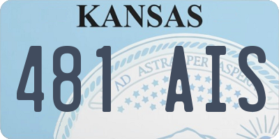 KS license plate 481AIS
